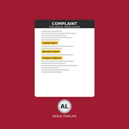 Alabama Judicial Foreclosure Complaint — Merge Template